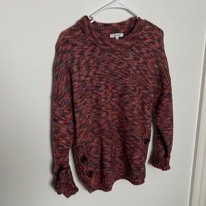 Madewell Cozy Red & Navy Knit Sweater, NWOT